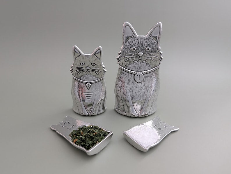 Cat Spoons- Family of Cats Pewter Measuring Spoons